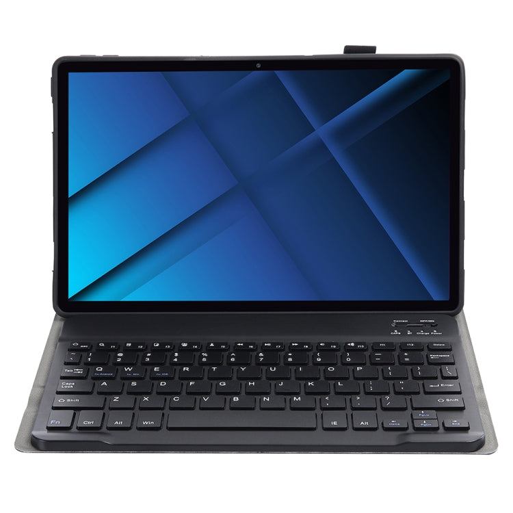 AK16 Lambskin Texture Bluetooth Keyboard Leather Case For Lenovo Tab 6 5G 10.3 inch(Black)