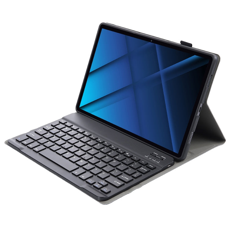 AK16 Lambskin Texture Bluetooth Keyboard Leather Case For Lenovo Tab 6 5G 10.3 inch(Black)