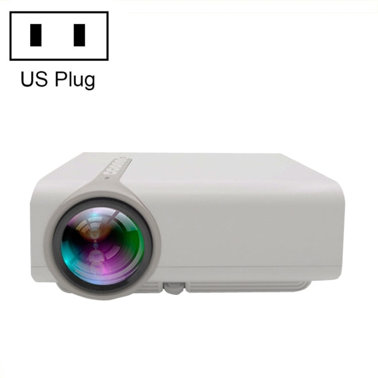 YG530 LED Small 1080P Wireless Screen Mirroring Projector, Power Plug:US Plug(White)