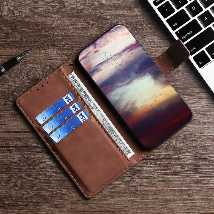 For Sony Xperia XZ Premium Skin Feel Crocodile Texture Magnetic Clasp PU Leather Phone Case(Brown)