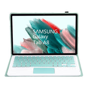 A08-A Candy Color Bluetooth Keyboard Leather Case with Touchpad For Samsung Galaxy Tab A8 2021 SM-X205 / SM-X200(Light Green)