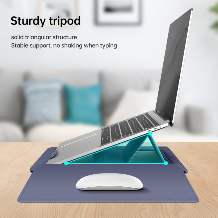 12 inch Multifunctional Mouse Pad Stand Handheld Laptop Bag(Green)