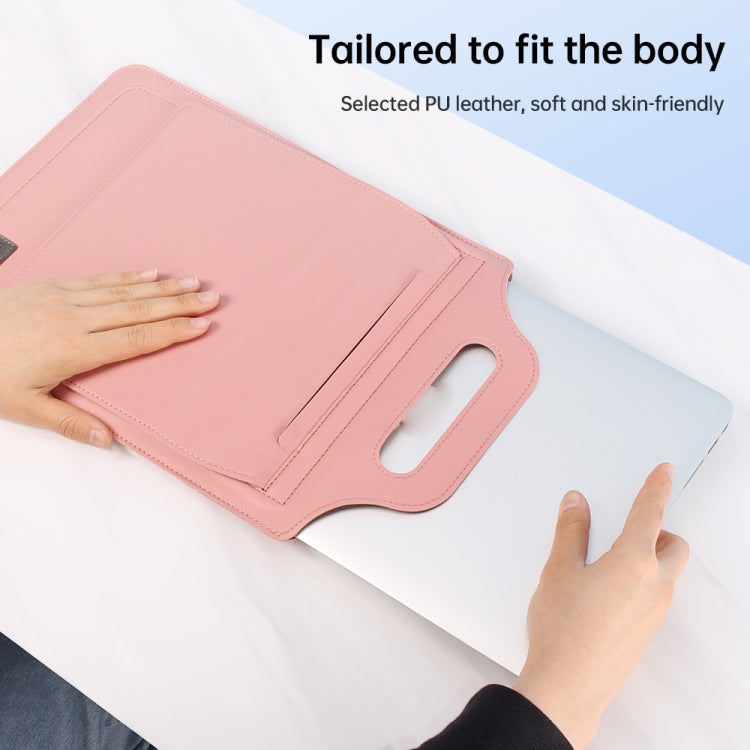 12 inch Multifunctional Mouse Pad Stand Handheld Laptop Bag(Pink)