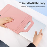 12 inch Multifunctional Mouse Pad Stand Handheld Laptop Bag(Pink)