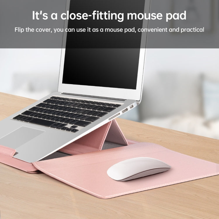 15 inch Multifunctional Mouse Pad Stand Handheld Laptop Bag(Red)