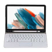 A08B-A Bluetooth Keyboard Leather Case with Pen Slot & Touchpad For Samsung Galaxy Tab A8 2021 SM-X205 / SM-X200(Rose Gold)