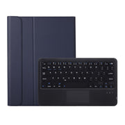 A08B-A Bluetooth Keyboard Leather Case with Pen Slot & Touchpad For Samsung Galaxy Tab A8 2021 SM-X205 / SM-X200(Blue)