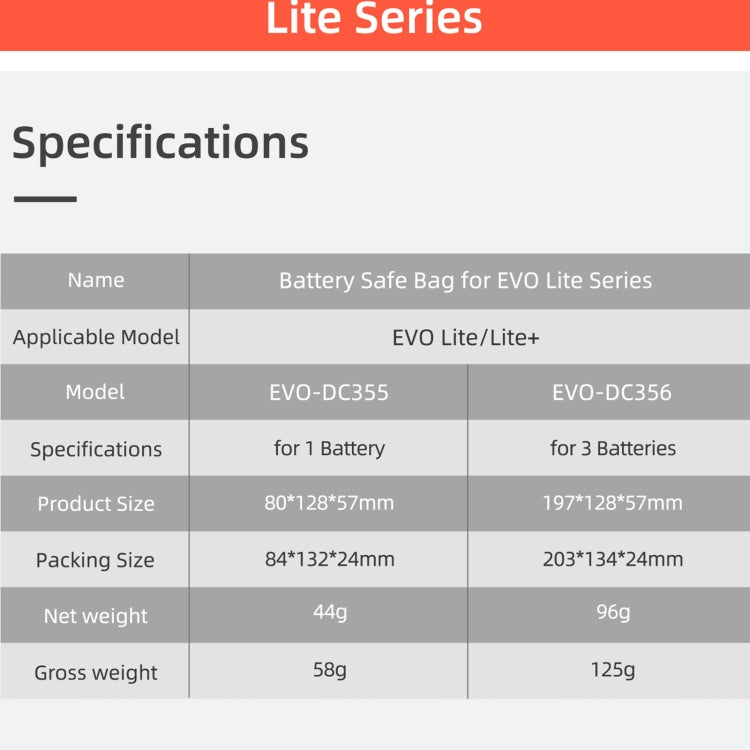 Sunnylife EVO-DC355 Battery Explosion-proof Bag for EVO Lite