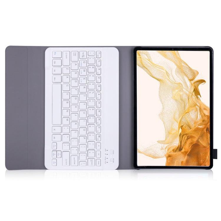 A700 Ultra-thin Bluetooth Keyboard Leather Case For Samsung Galaxy Tab S8 11 inch SM-X700 / SM-X706(Gold)