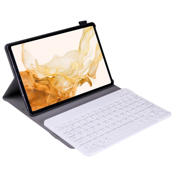 A700 Ultra-thin Bluetooth Keyboard Leather Case For Samsung Galaxy Tab S8 11 inch SM-X700 / SM-X706(Gold)