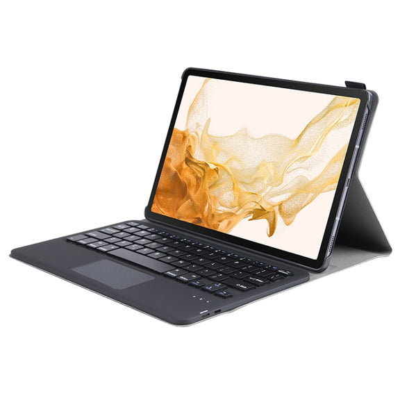 A700-A Ultra-thin Bluetooth Keyboard Leather Case with Touchpad For Samsung Galaxy Tab S8 11 inch SM-X700 / SM-X706(Black)