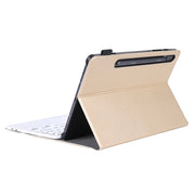 A700-A Ultra-thin Bluetooth Keyboard Leather Case with Touchpad For Samsung Galaxy Tab S8 11 inch SM-X700 / SM-X706(Gold)