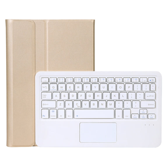 A700-A Ultra-thin Bluetooth Keyboard Leather Case with Touchpad For Samsung Galaxy Tab S8 11 inch SM-X700 / SM-X706(Gold)