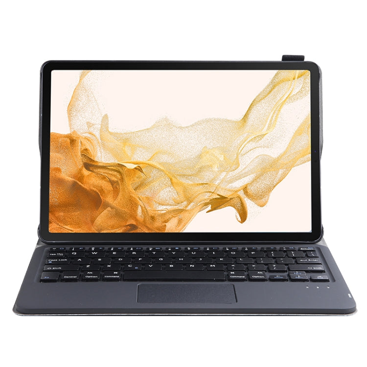 A700-A Ultra-thin Bluetooth Keyboard Leather Case with Touchpad For Samsung Galaxy Tab S8 11 inch SM-X700 / SM-X706(Blue)