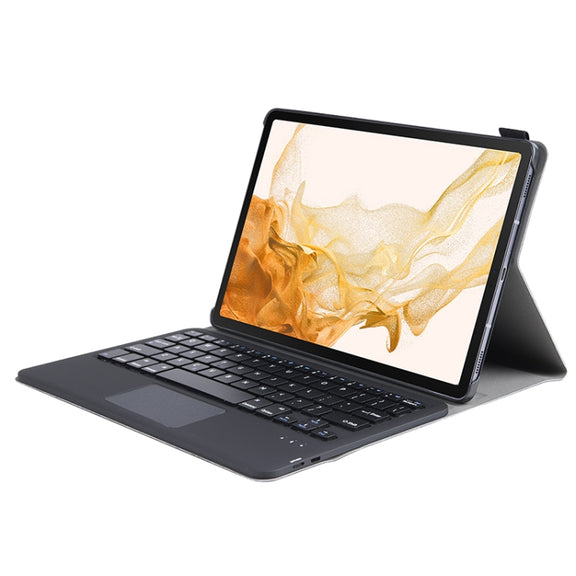 A700-A Ultra-thin Bluetooth Keyboard Leather Case with Touchpad For Samsung Galaxy Tab S8 11 inch SM-X700 / SM-X706(Blue)