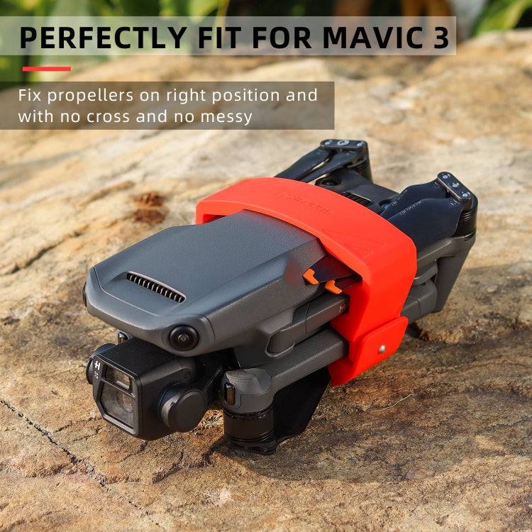 Sunnylife M3-SJ359 Silicone Paddle Storage Holder Beam Propeller for DJI Mavic 3(Red)