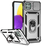 For Samsung Galaxy A22 5G Sliding Camshield Holder Phone Case(Silver)