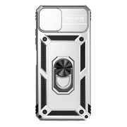 For Samsung Galaxy A22 5G Sliding Camshield Holder Phone Case(Silver)