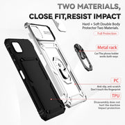 For Samsung Galaxy A22 5G Sliding Camshield Holder Phone Case(Silver)