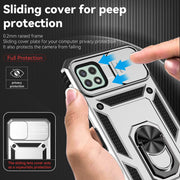 For Samsung Galaxy A22 5G Sliding Camshield Holder Phone Case(Silver)