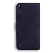 For Blackview A60 Skin Feel Pure Color Flip Leather Phone Case(Black)