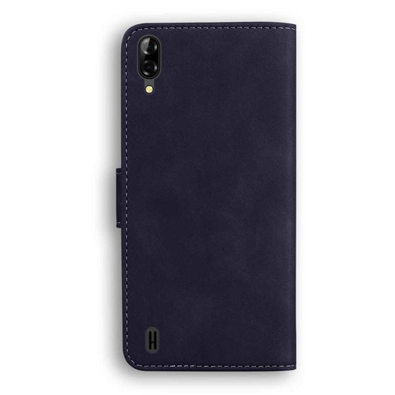 For Blackview A60 Skin Feel Pure Color Flip Leather Phone Case(Black)