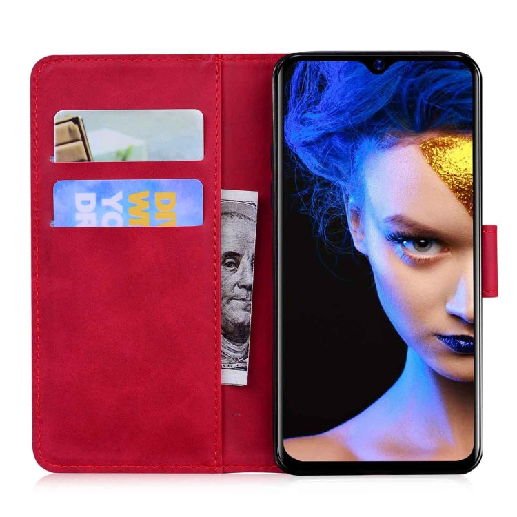 For Blackview A60 Skin Feel Pure Color Flip Leather Phone Case(Red)