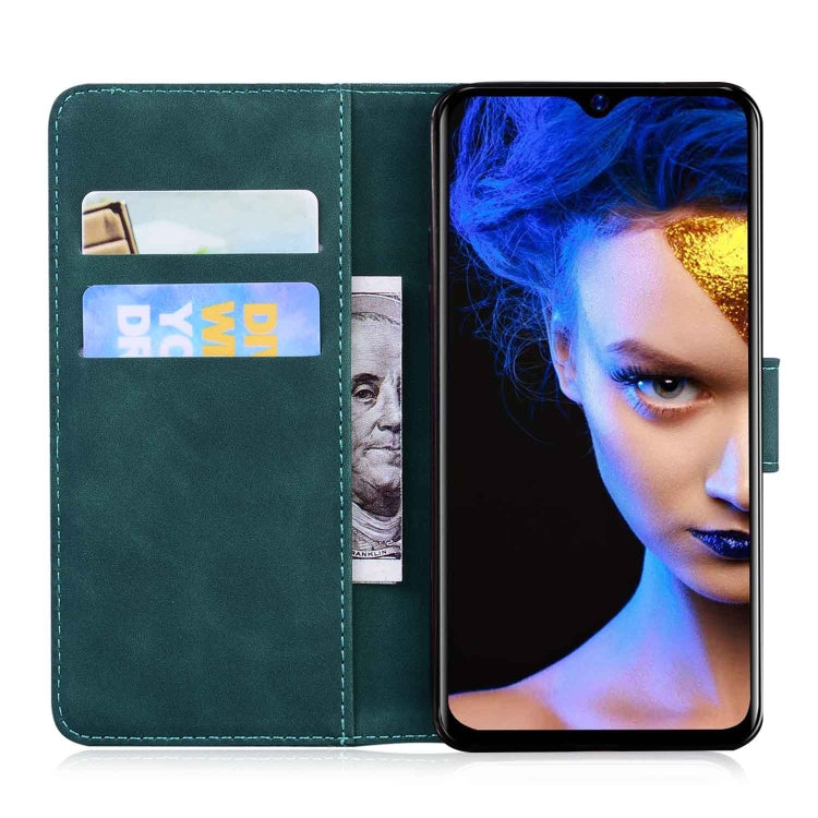 For Blackview A60 Skin Feel Pure Color Flip Leather Phone Case(Green)