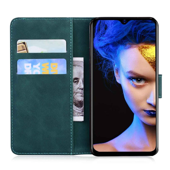 For Blackview A60 Skin Feel Pure Color Flip Leather Phone Case(Green)