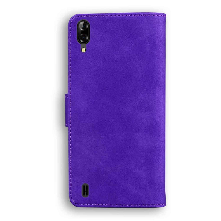 For Blackview A60 Skin Feel Pure Color Flip Leather Phone Case(Purple)