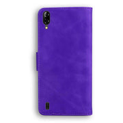 For Blackview A60 Skin Feel Pure Color Flip Leather Phone Case(Purple)