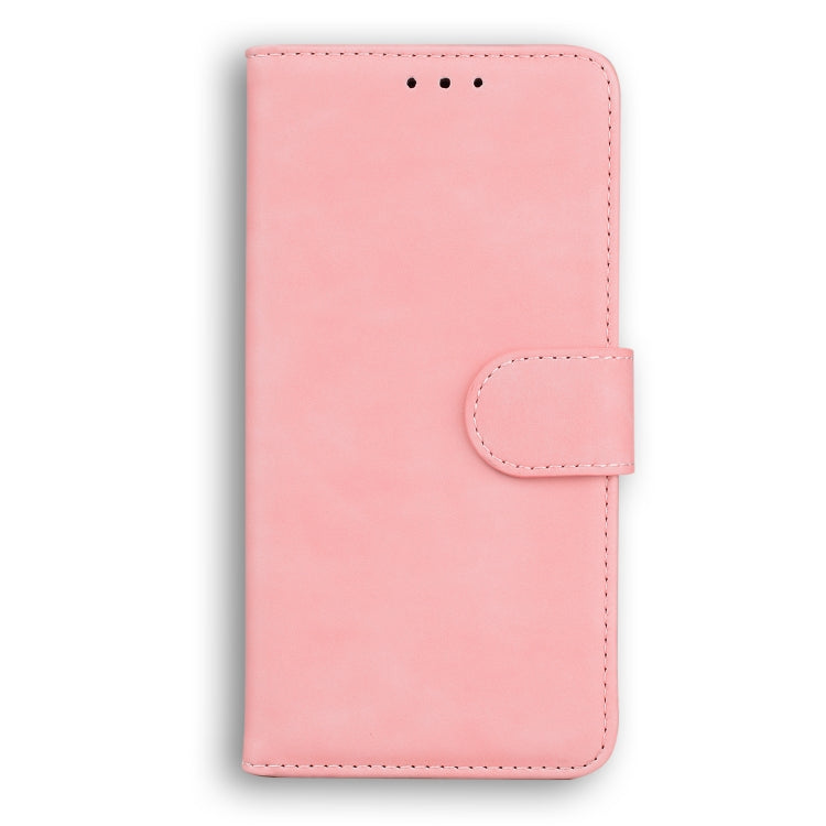 For Blackview A60 Skin Feel Pure Color Flip Leather Phone Case(Pink)