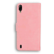 For Blackview A60 Skin Feel Pure Color Flip Leather Phone Case(Pink)
