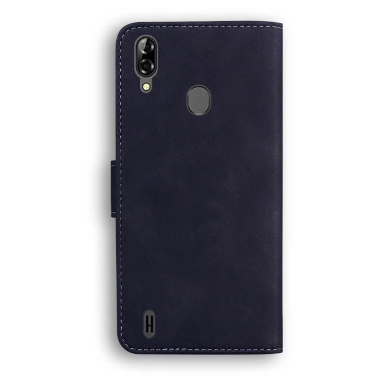 For Blackview A60 Pro Skin Feel Pure Color Flip Leather Phone Case(Black)