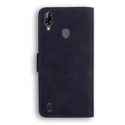 For Blackview A60 Pro Skin Feel Pure Color Flip Leather Phone Case(Black)