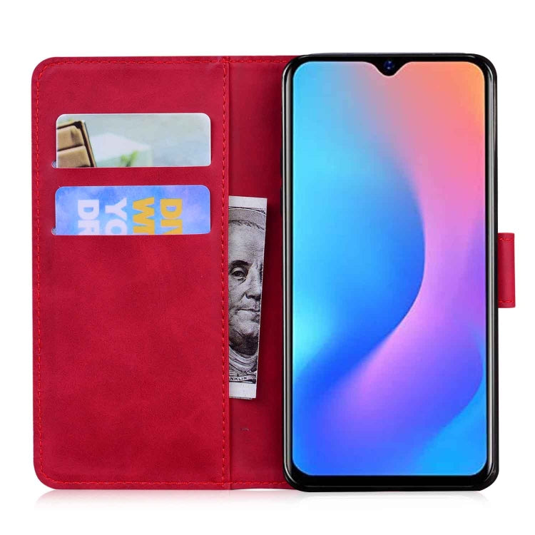 For Blackview A60 Pro Skin Feel Pure Color Flip Leather Phone Case(Red)