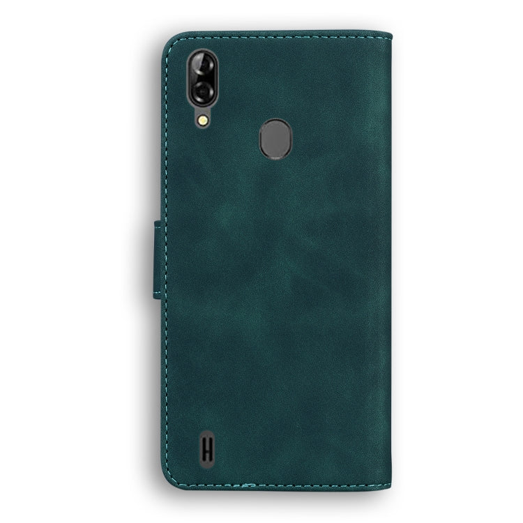 For Blackview A60 Pro Skin Feel Pure Color Flip Leather Phone Case(Green)