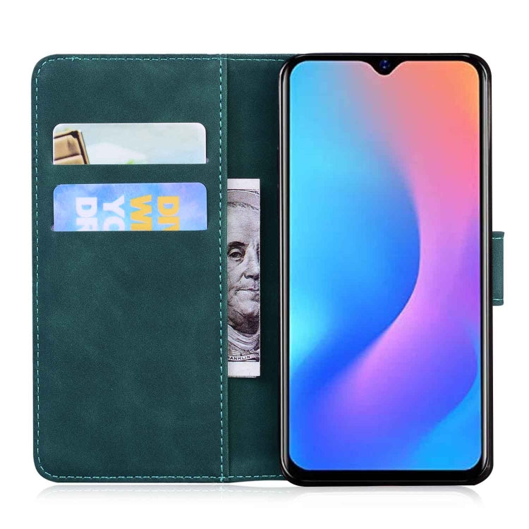 For Blackview A60 Pro Skin Feel Pure Color Flip Leather Phone Case(Green)