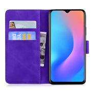 For Blackview A60 Pro Skin Feel Pure Color Flip Leather Phone Case(Purple)