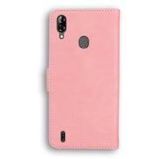 For Blackview A60 Pro Skin Feel Pure Color Flip Leather Phone Case(Pink)