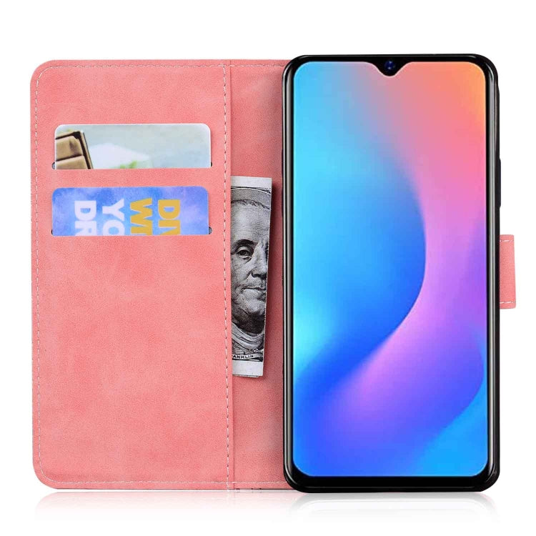 For Blackview A60 Pro Skin Feel Pure Color Flip Leather Phone Case(Pink)
