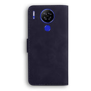 For Blackview A80 Skin Feel Pure Color Flip Leather Phone Case(Black)