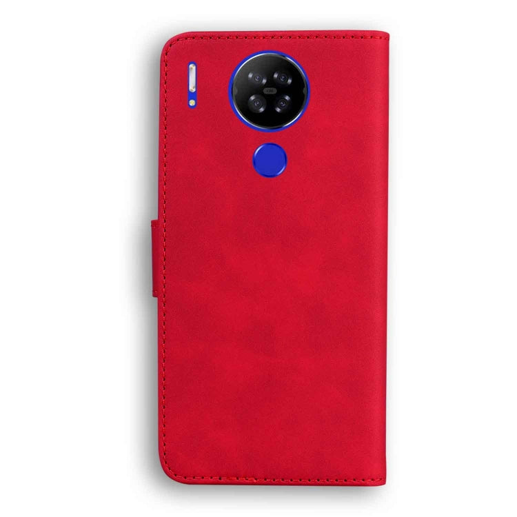 For Blackview A80 Skin Feel Pure Color Flip Leather Phone Case(Red)