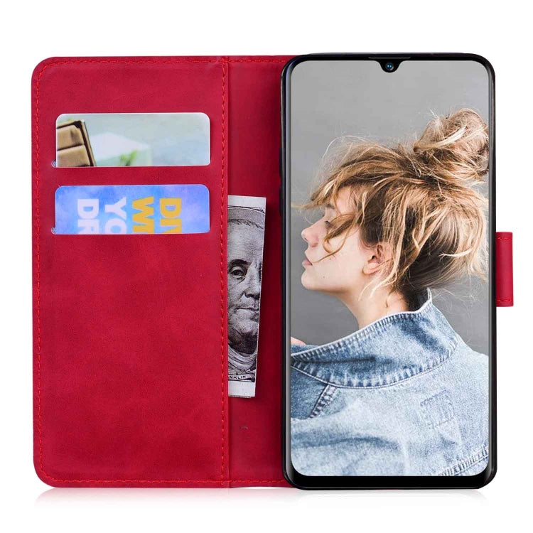 For Blackview A80 Skin Feel Pure Color Flip Leather Phone Case(Red)