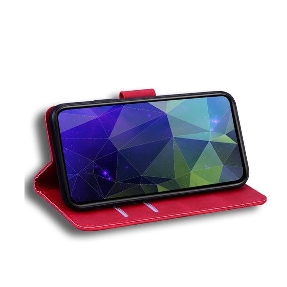 For Blackview A80 Skin Feel Pure Color Flip Leather Phone Case(Red)