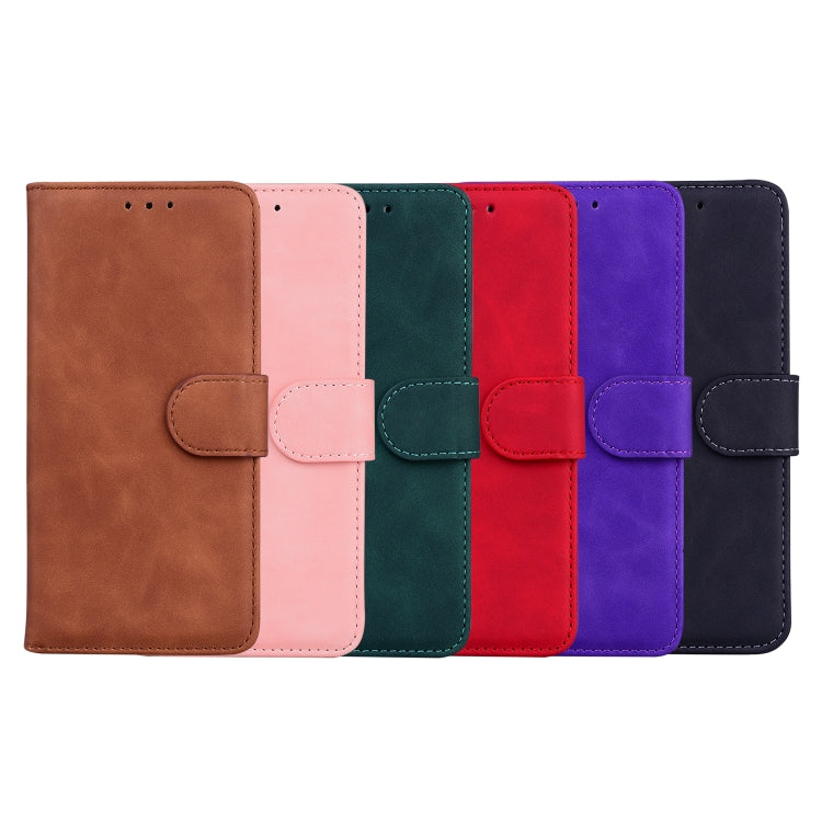 For Blackview A80 Skin Feel Pure Color Flip Leather Phone Case(Black)