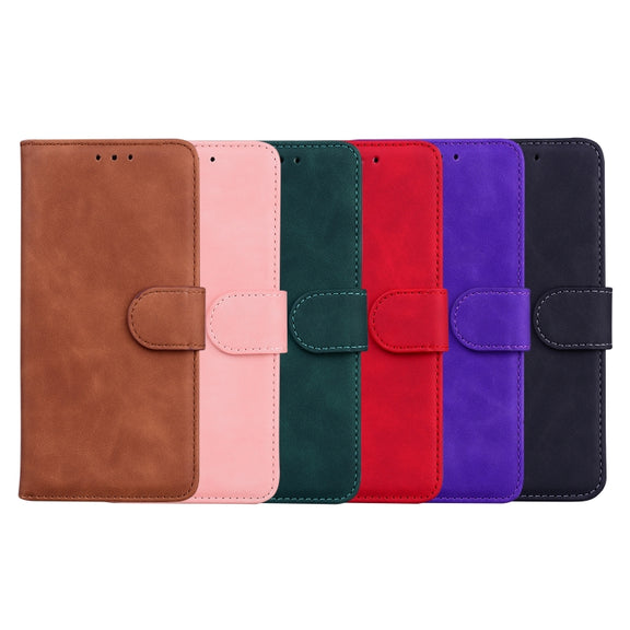 For Blackview A80 Skin Feel Pure Color Flip Leather Phone Case(Black)