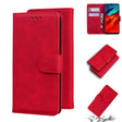 For Blackview A80 Pro Skin Feel Pure Color Flip Leather Phone Case(Red) - More Brand by PMC TechLife | Online Shopping South Africa | PMC TechLife | Buy Now Pay Later Mobicred