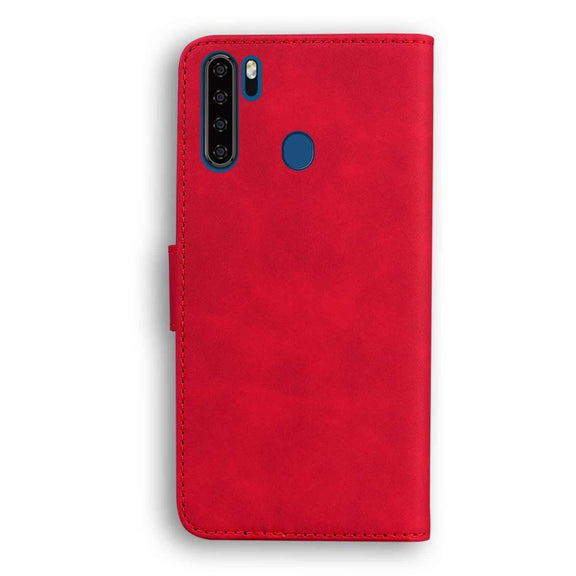 For Blackview A80 Pro Skin Feel Pure Color Flip Leather Phone Case(Red)