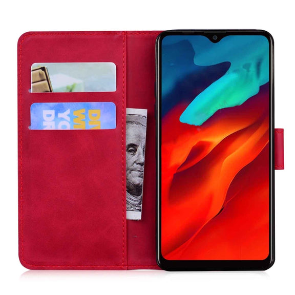 For Blackview A80 Pro Skin Feel Pure Color Flip Leather Phone Case(Red)